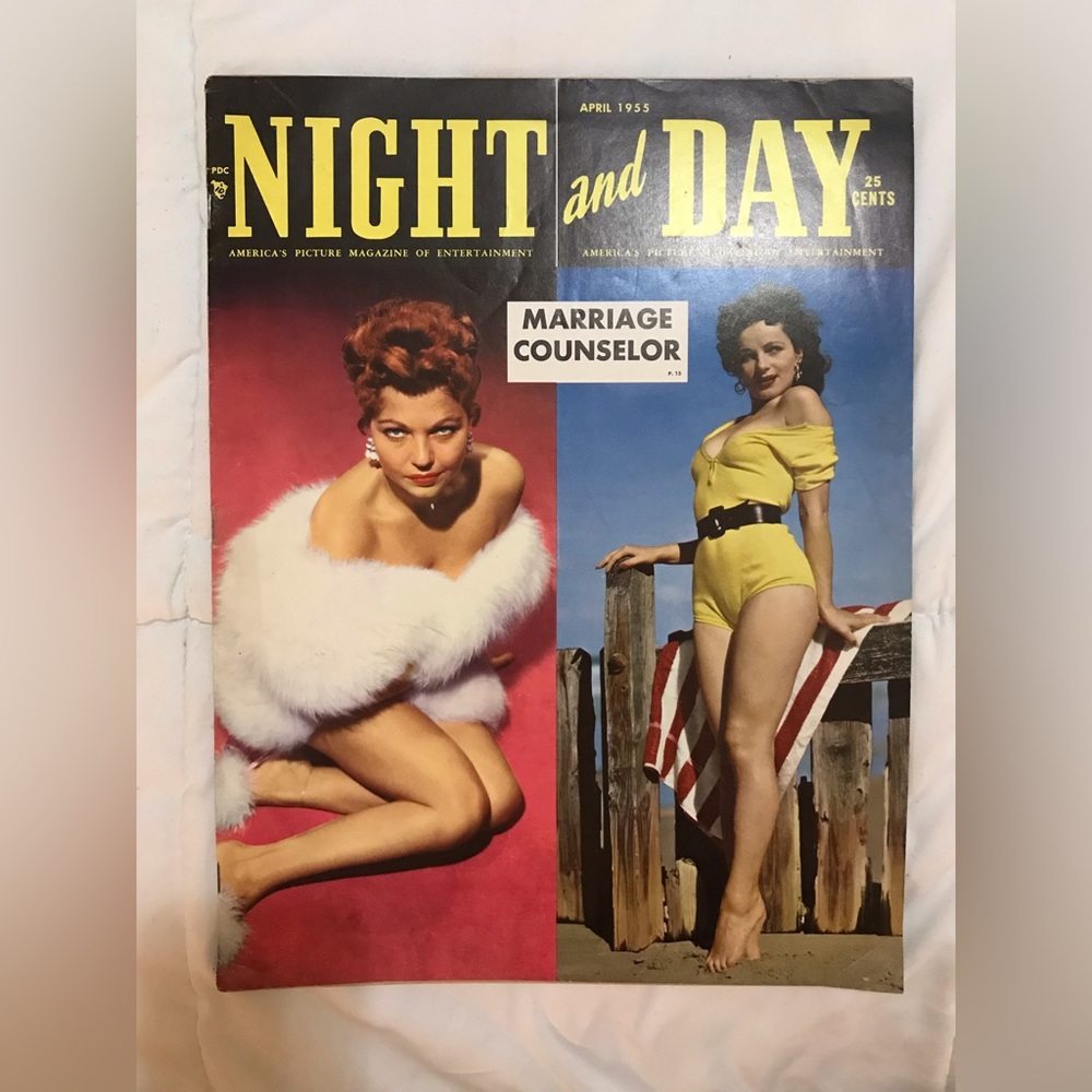 Vintage Night and Day Magazine April 1951 Pinup
